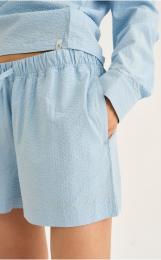 Pyjamashorts, Seersucker | Bambus-Viskose | blau -JBS of Denmark Women