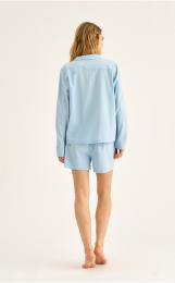 Pyjamashorts, Seersucker | Bambus-Viskose | blau -JBS of Denmark Women