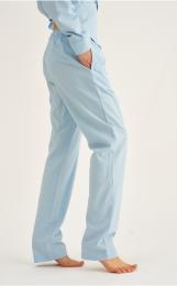 Pyjamahose, Seersucker | Bambus-Viskose | blau -JBS of Denmark Women