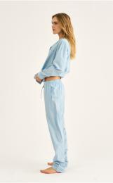 Pyjamahose, Seersucker | Bambus-Viskose | blau -JBS of Denmark Women