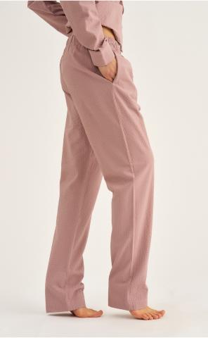 Pyjamahose, Seersucker | Bambus-Viskose | rosé -JBS of Denmark Women