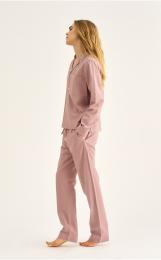 Pyjamahose, Seersucker | Bambus-Viskose | rosé -JBS of Denmark Women