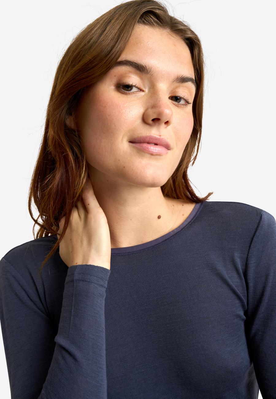 Langarm-Shirt | 100% Bio-Wolle | lavendel -JBS of Denmark Women