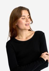 Langarm-Shirt | 100% Bio-Wolle | Schwarz -JBS of Denmark Women