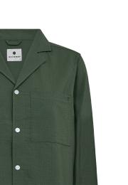 Pyjamashirt, Seersucker | Bambus-Viskose | grün -JBS of Denmark Women