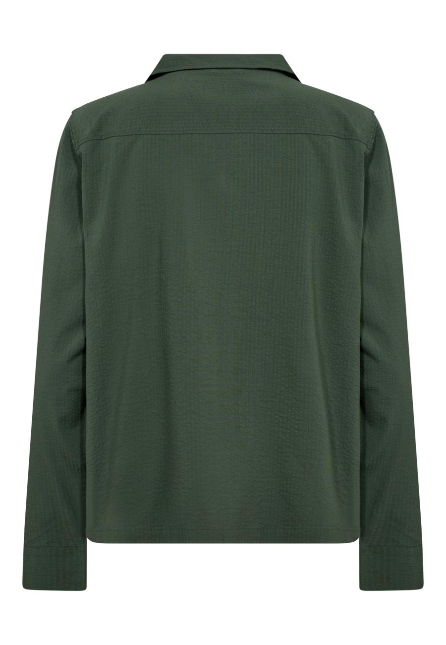 Pyjamashirt, Seersucker | Bambus-Viskose | grün -JBS of Denmark Women