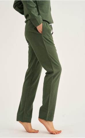 Pyjamahose, Seersucker | Bambus-Viskose | grün -JBS of Denmark Women