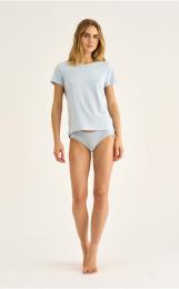 T-Shirt | Bambusviskose | Hellblau -JBS of Denmark Women