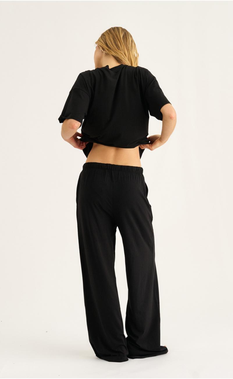 Hose „gerades Bein“ | Bambusviskose | Schwarz -JBS of Denmark Women