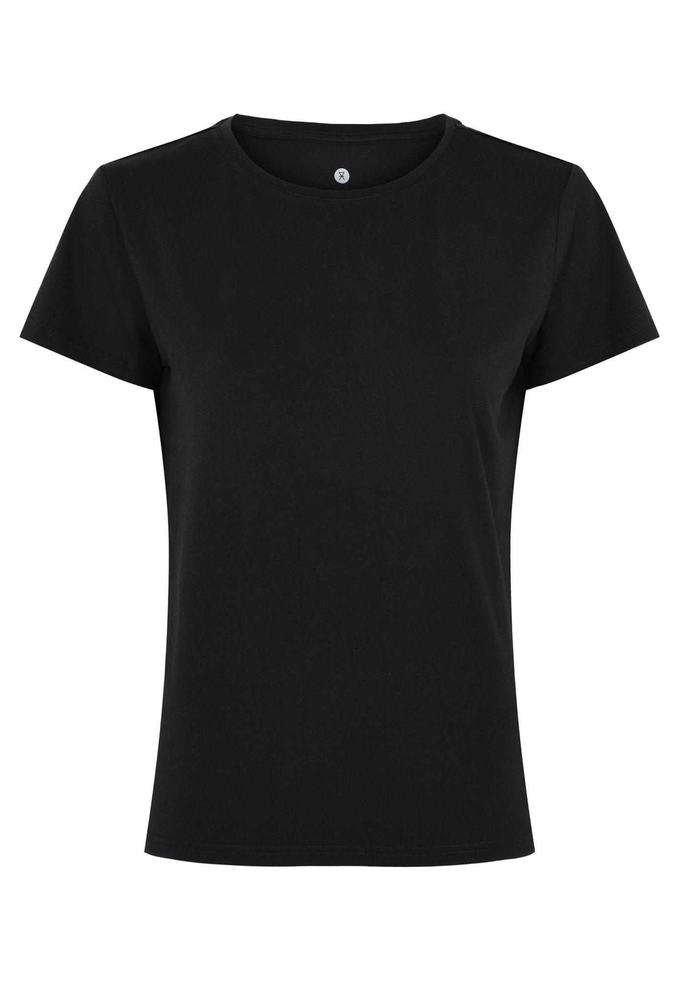 T-Shirt, Bambusiskose, Schwarz