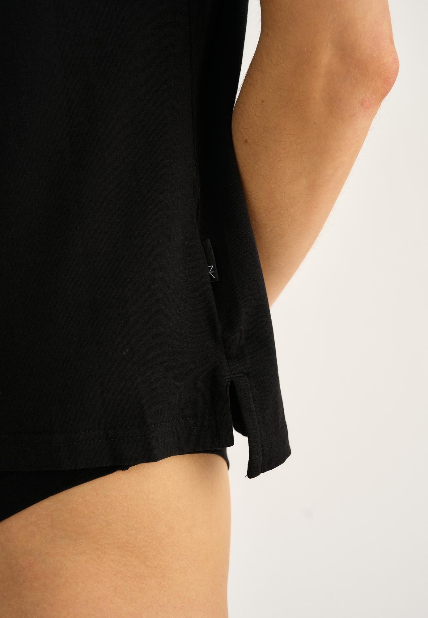 T-Shirt, Bambusiskose, Schwarz