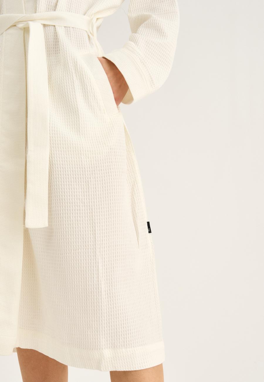 Morgenmantel, Waffel | Bambus-Viskose | weiß -JBS of Denmark Women