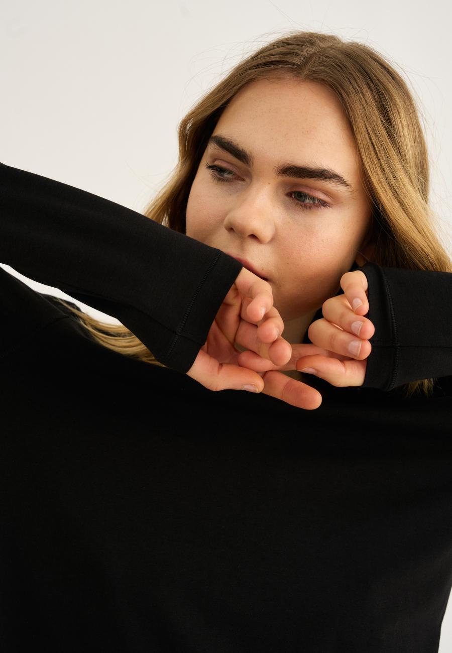 Langarm-Shirt | Bambus-Viskose | schwarz -JBS of Denmark Women