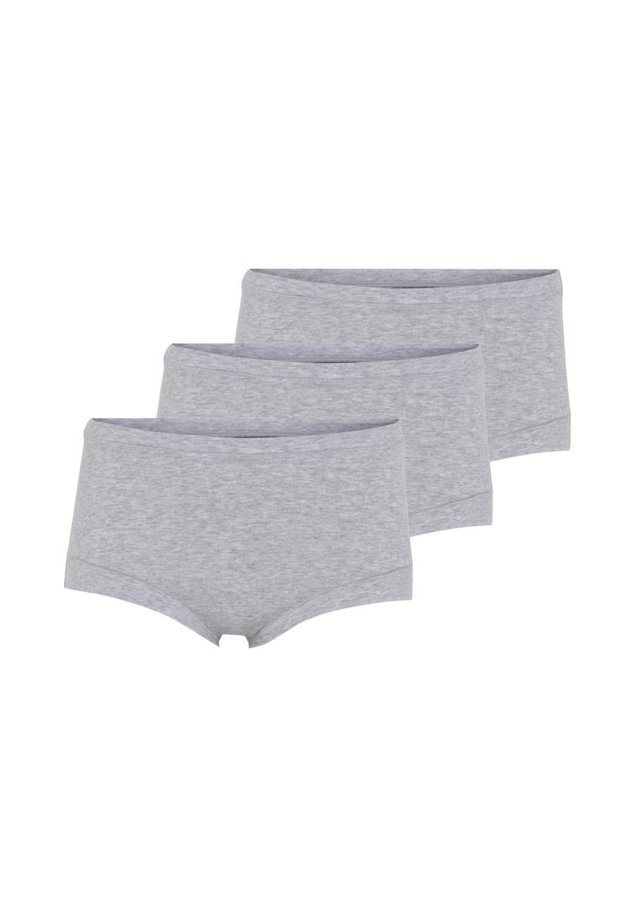 Maxi, 3er-Pack, Bambus-Viskose, hellgrau melange