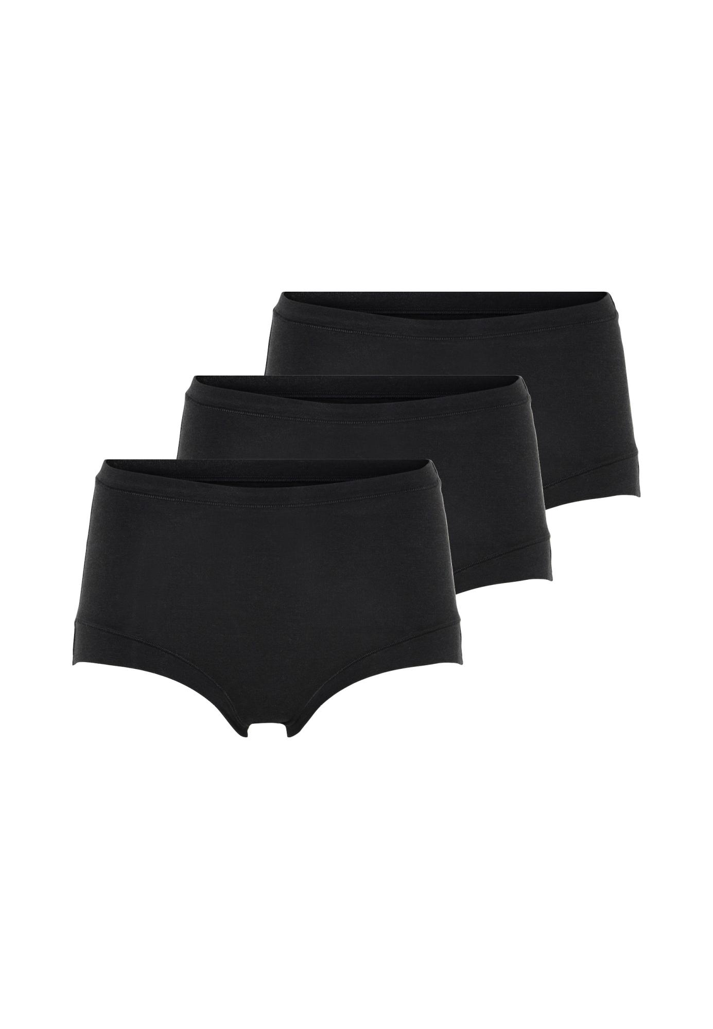 Maxi, 3er-Pack, Bambus-Viskose, schwarz