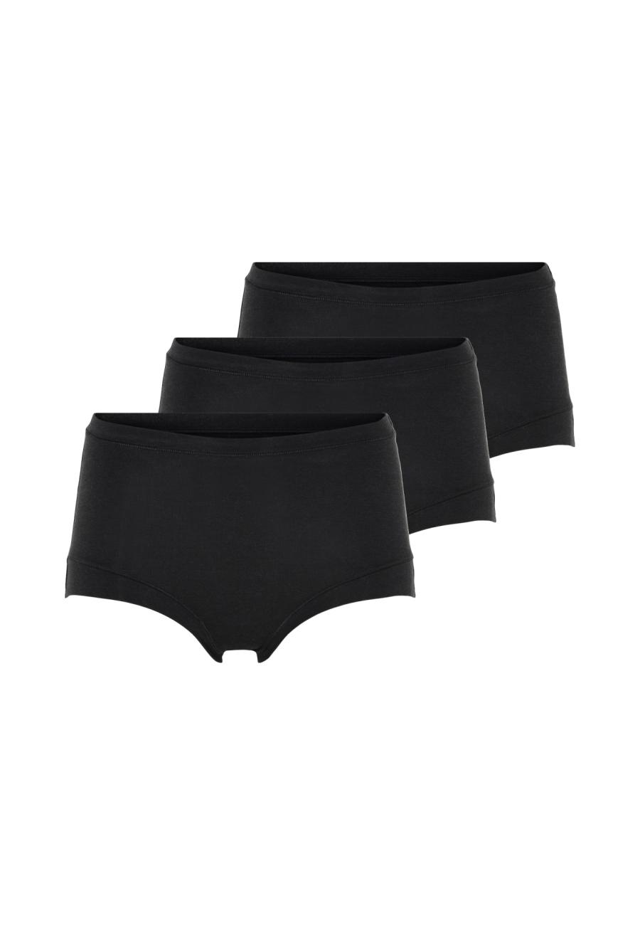 Maxi, 3er-Pack, Bambus-Viskose, schwarz