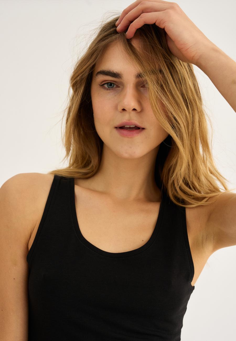 Tanktop | Bambus-Viskose | schwarz -JBS of Denmark Women