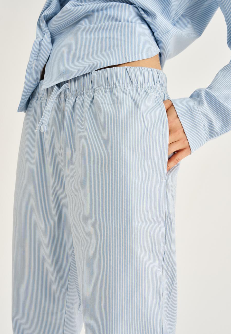 Pyjamahose | Bambus-Viskose | blau gestreift -JBS of Denmark Women