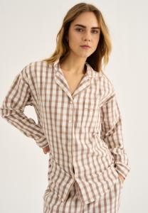Pyjamashirt, Flanell, 100% Bio-Baumwolle, braun