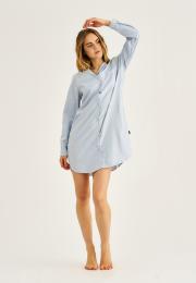 Nachthemd | Bambus-Viskose | blau gestreift -JBS of Denmark Women