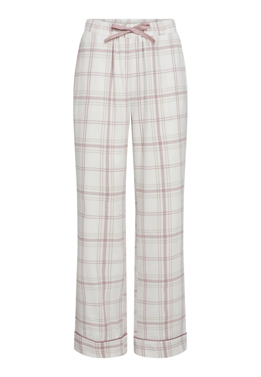 Pyjamahose, Flanell | 100% Bio-Baumwolle | rosa kariert -JBS of Denmark Women