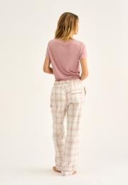 Pyjamahose, Flanell | 100% Bio-Baumwolle | rosa kariert -JBS of Denmark Women