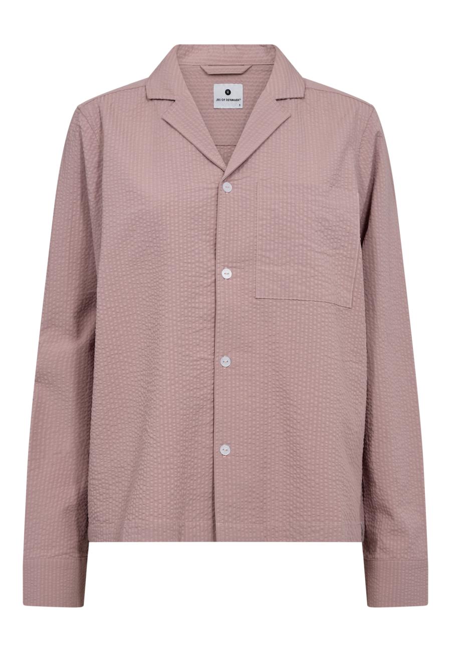 Pyjama-Hemd, Seersucker | Bambus-Viskose | rosé -JBS of Denmark Women