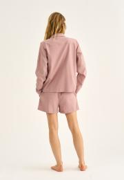 Pyjama-Hemd, Seersucker | Bambus-Viskose | rosé -JBS of Denmark Women