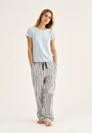 Pyjamahose, Flanell | 100% Bio-Baumwolle | grau kariert -JBS of Denmark Women