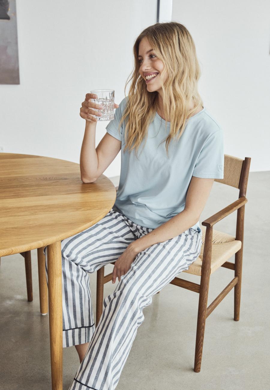 Pyjamahose, Flanell | 100% Bio-Baumwolle | grau kariert -JBS of Denmark Women