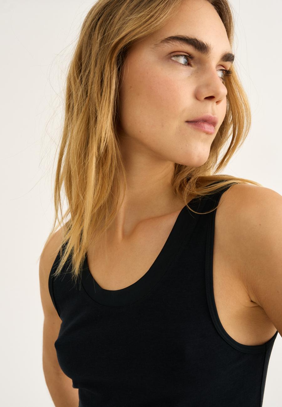 Tanktop | Bio-Bambusviskose | Schwarz -JBS of Denmark Women