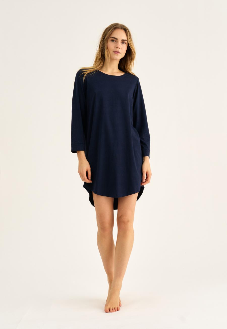 Big-Shirt, Langarm | Bambusviskose | Navy -JBS of Denmark Women