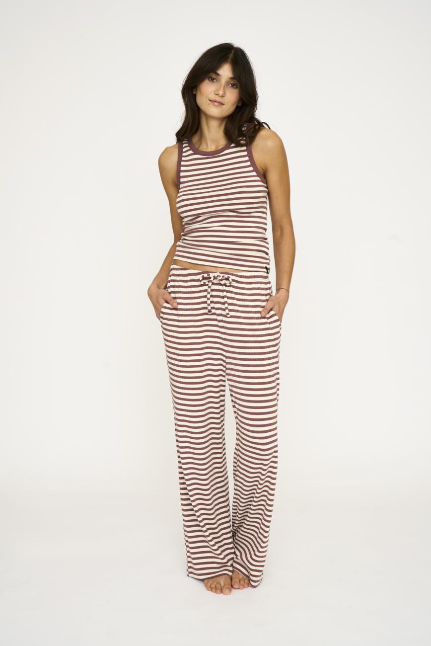 Tanktop, Ripp | Bambusviskose | Rosa gestreift -JBS of Denmark Women