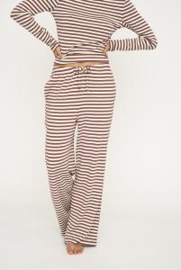 Loungehose, Ripp | Bambusviskose | Rosa gestreift -JBS of Denmark Women