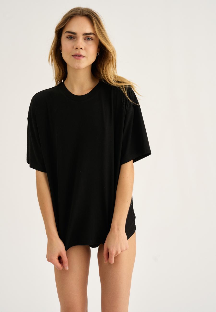 Oversize Tee | Bambusviskose | Schwarz -JBS of Denmark Women