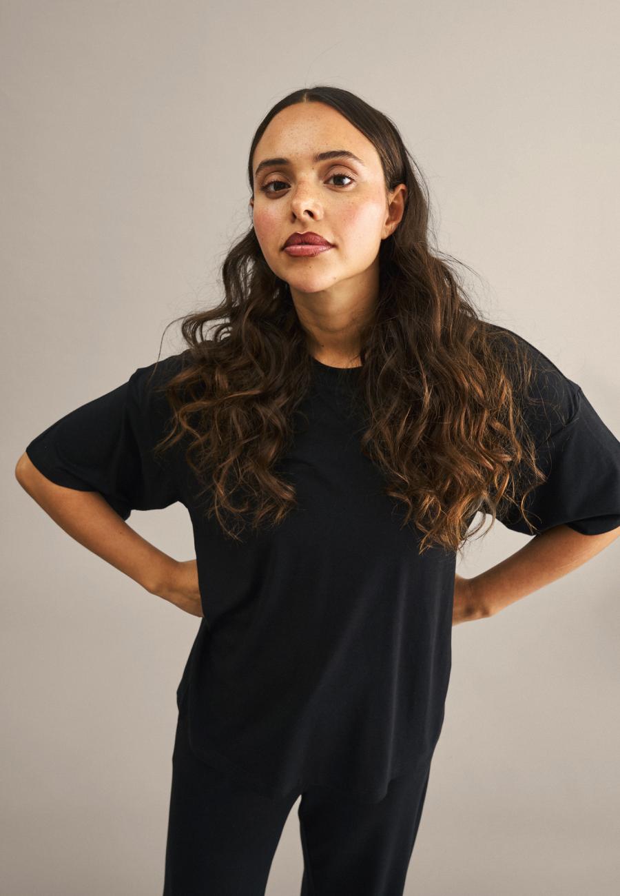 Oversize Tee | Bambusviskose | Schwarz -JBS of Denmark Women