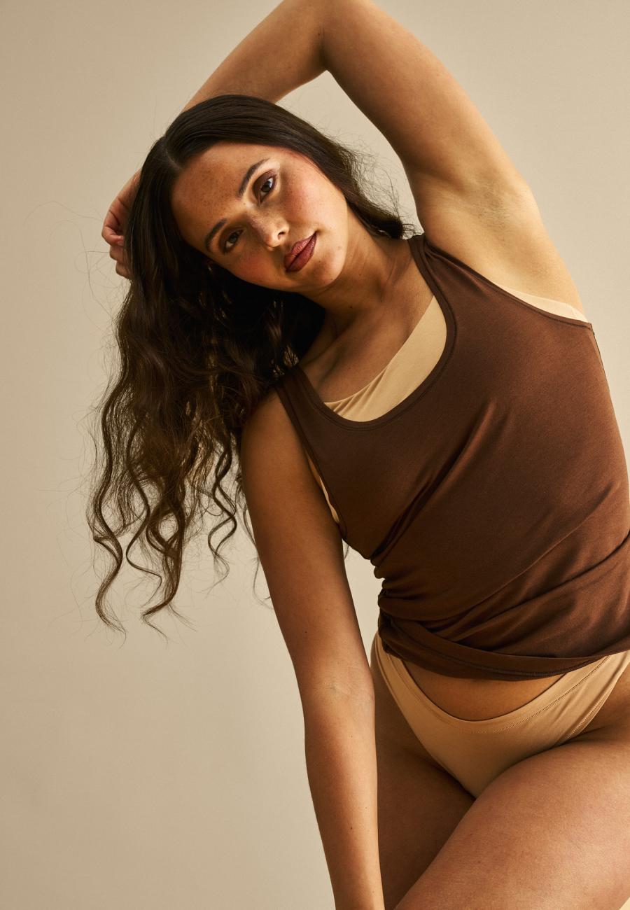 Tanktop | Bambusviskose | Braun -JBS of Denmark Women