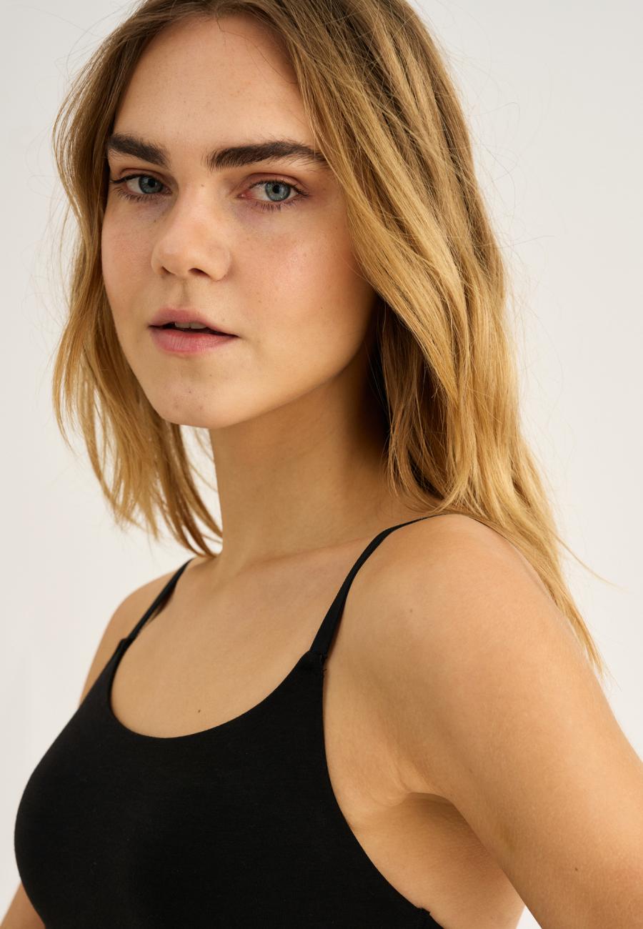 BH-Top mit support | Bambusviskose | Schwarz -JBS of Denmark Women