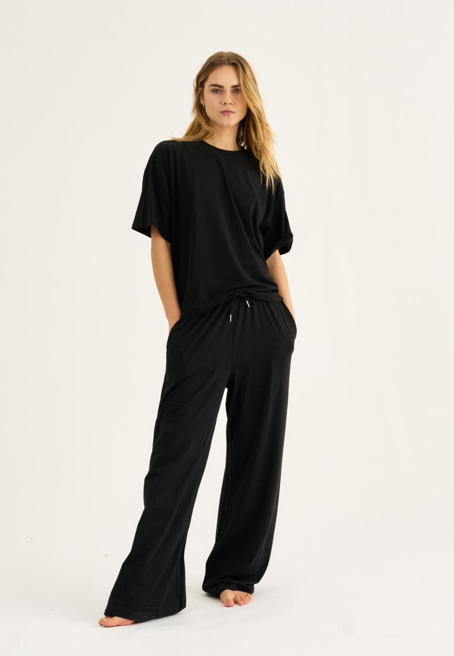 Hose „gerades Bein“ | Bambusviskose | Schwarz -JBS of Denmark Women
