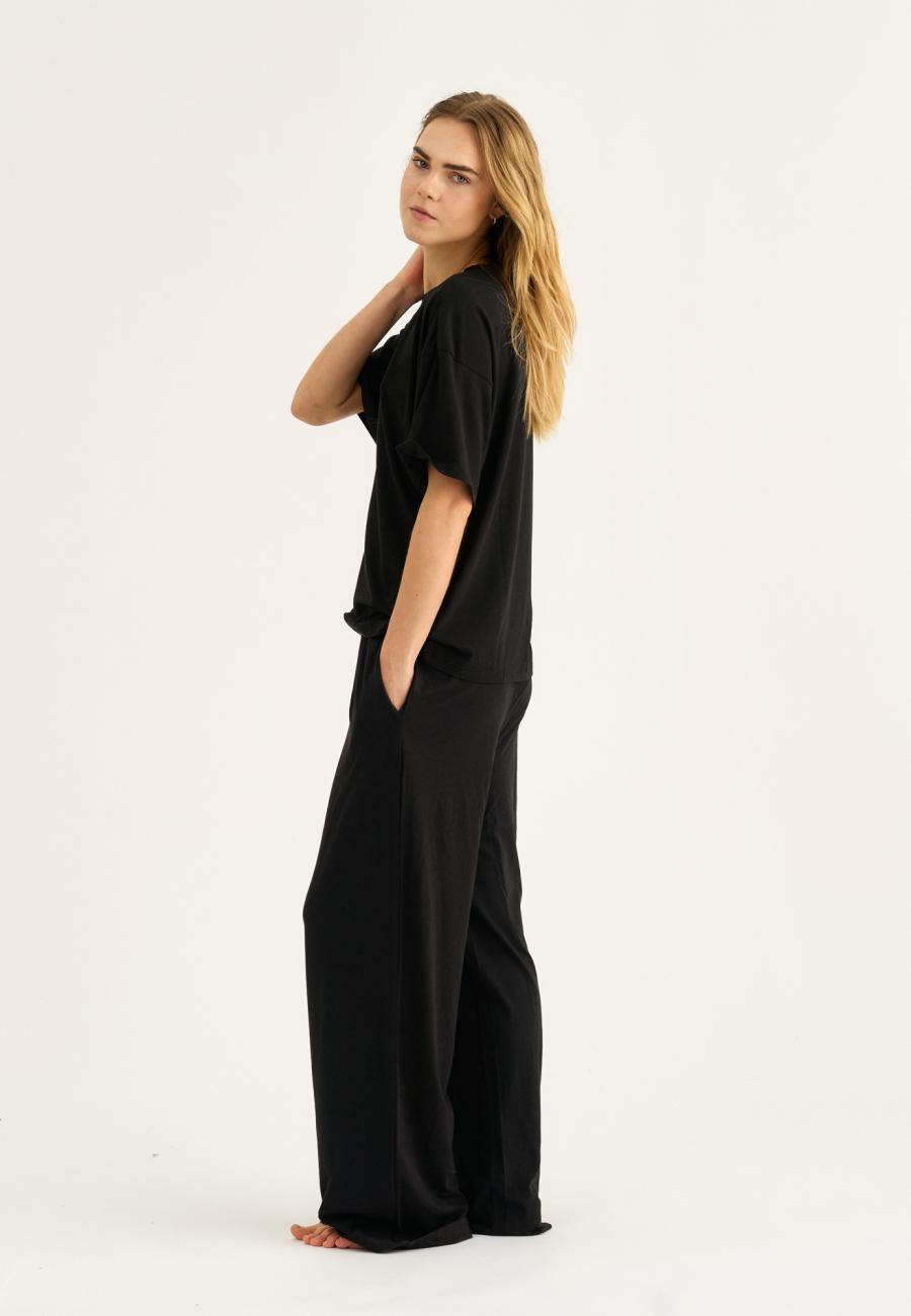 Hose „gerades Bein“ | Bambusviskose | Schwarz -JBS of Denmark Women