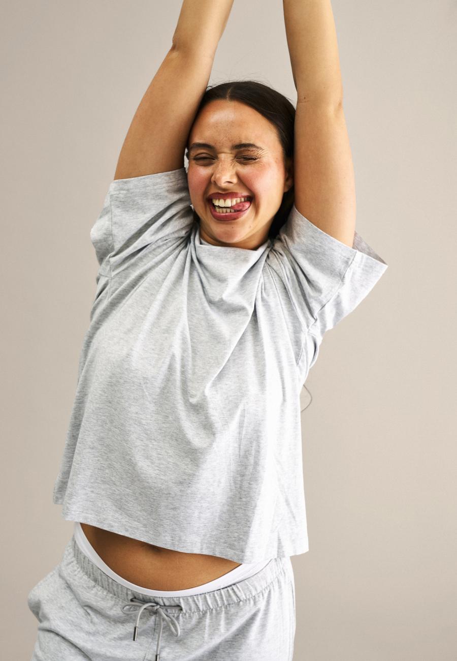 Oversize Tee | Bambusviskose | Grau -JBS of Denmark Women
