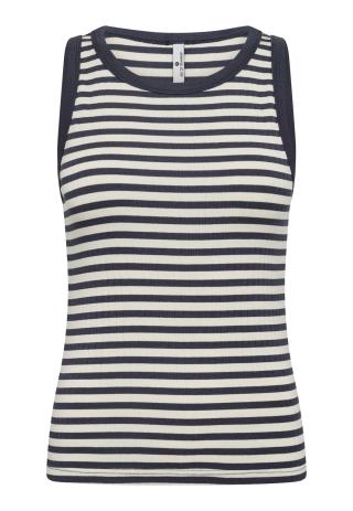 Tanktop, Ripp | Bambusviskose | Blau gestreift -JBS of Denmark Women