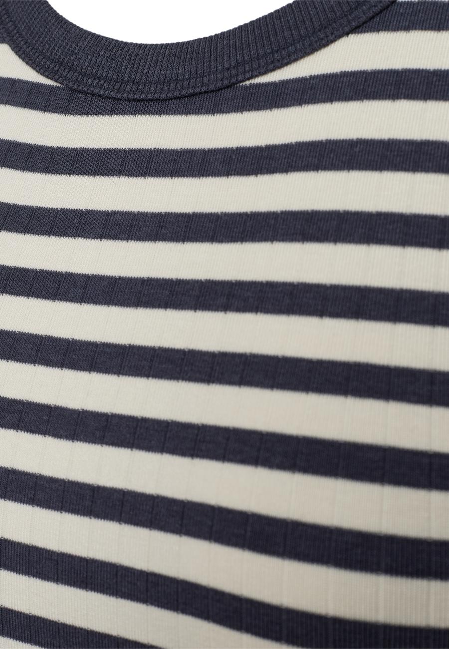 Tanktop, Ripp | Bambusviskose | Blau gestreift -JBS of Denmark Women