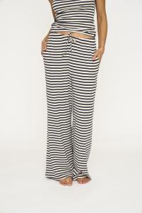 Loungehose, Ripp | Bambusviskose | Blau gestreift -JBS of Denmark Women