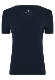 T-Shirt, V-Ausschnitt | Bambus-Viskose | navy -JBS of Denmark Women