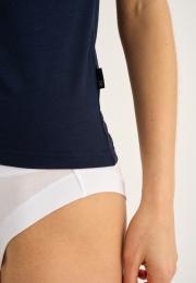 T-Shirt, V-Ausschnitt | Bambus-Viskose | navy -JBS of Denmark Women