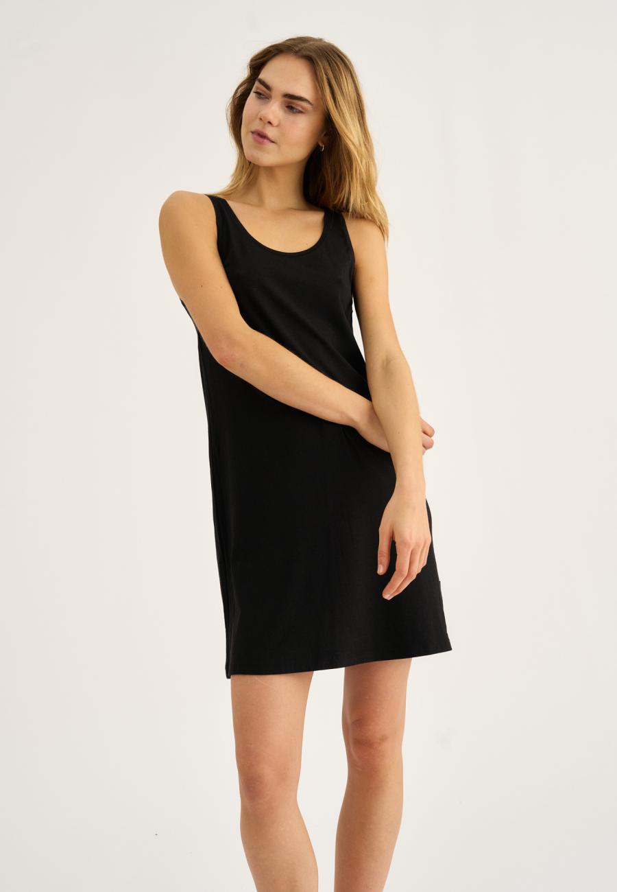 Jersey-Kleid | Bambusviskose | Schwarz -JBS of Denmark Women