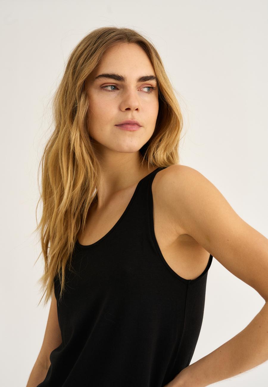 Jersey-Kleid | Bambusviskose | Schwarz -JBS of Denmark Women