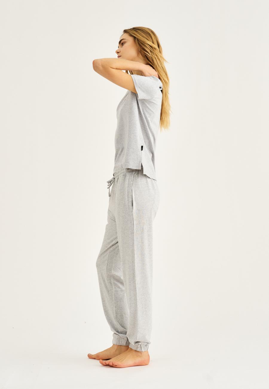Jogginghose | Bambus-Viskose | hellgrau melange -JBS of Denmark Women