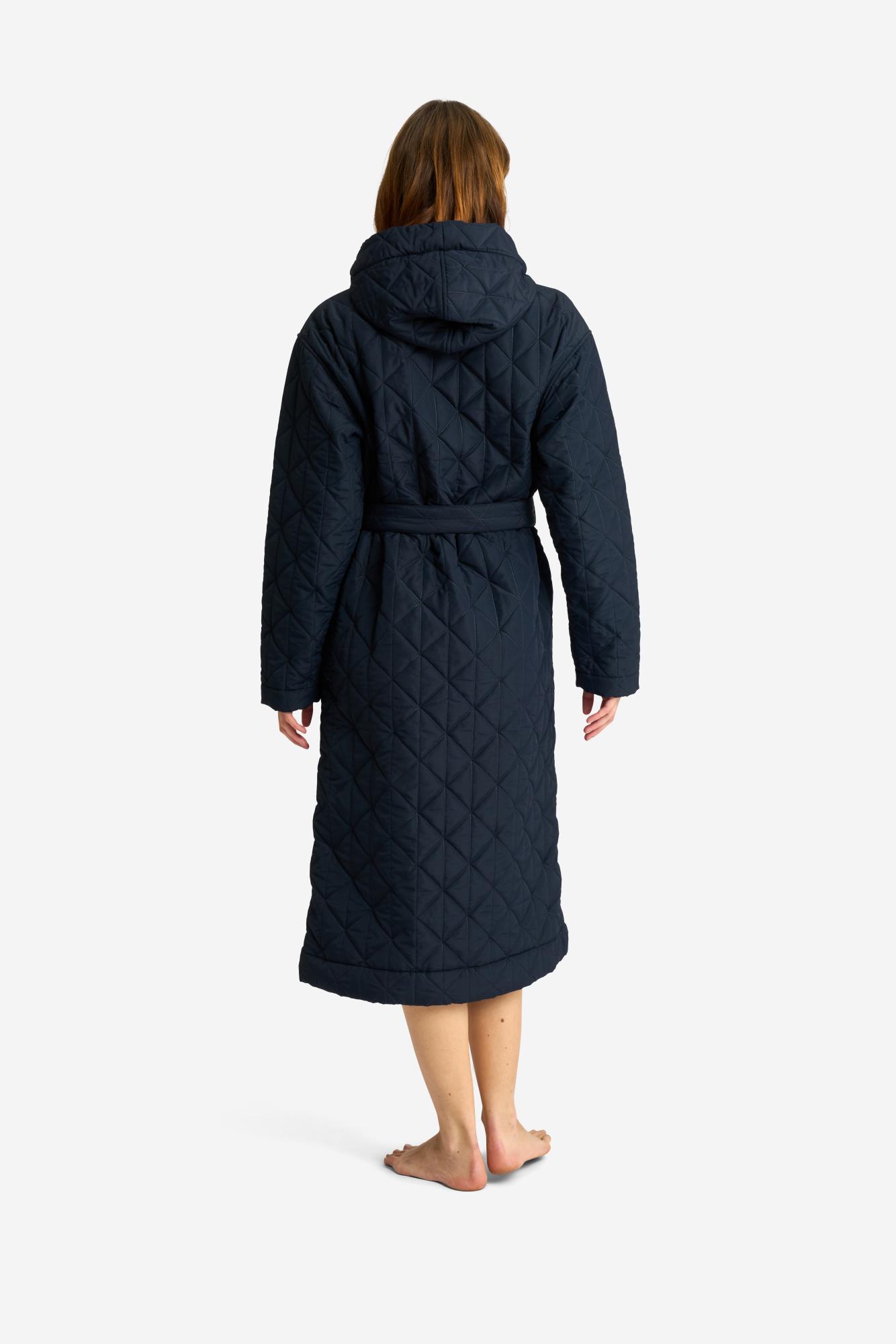 Bademantel, Fleece, Polyester, navy